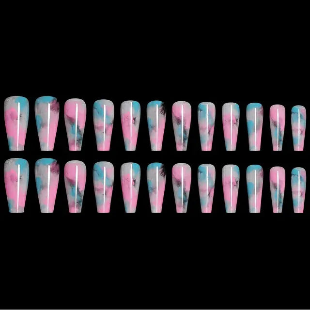 Long Coffin Clear Fake Nail Tips (Pack Of 500 Pcs)