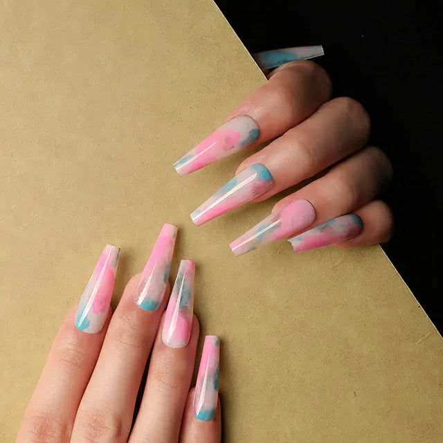 Long Coffin Clear Fake Nail Tips (Pack Of 500 Pcs)