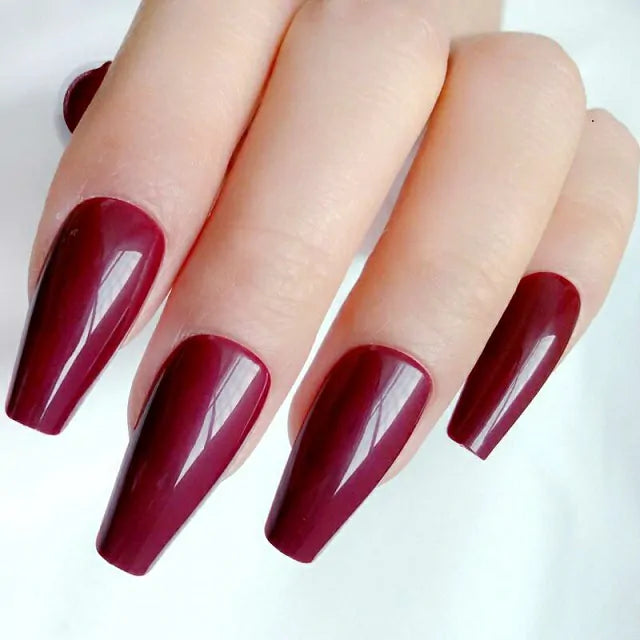Long Coffin Clear Fake Nail Tips (Pack Of 500 Pcs)