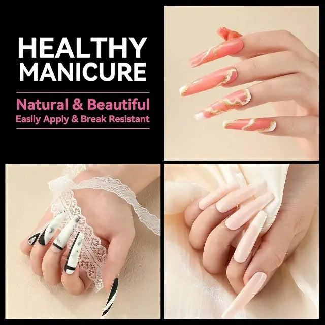 Long Coffin Soft Gel Nail Tips (600 Pcs Box)