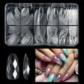 Long Oval Diamond Soft Gel Nail Tips (Box Of 120 Pcs)