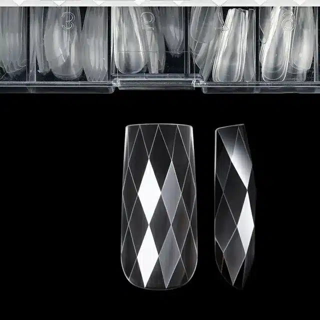 Long Square Diamond Soft Gel Nail Tips (Box Of 120 Pcs)