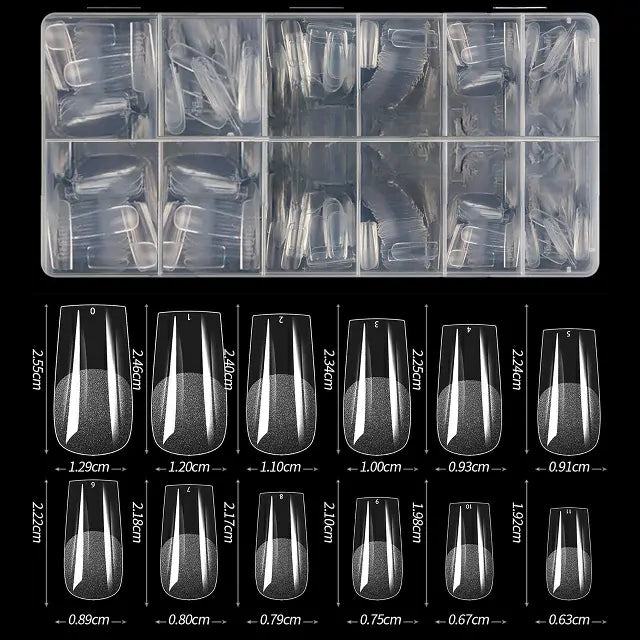 Long Square Soft Gel Nail Tips (600 Pcs Box)