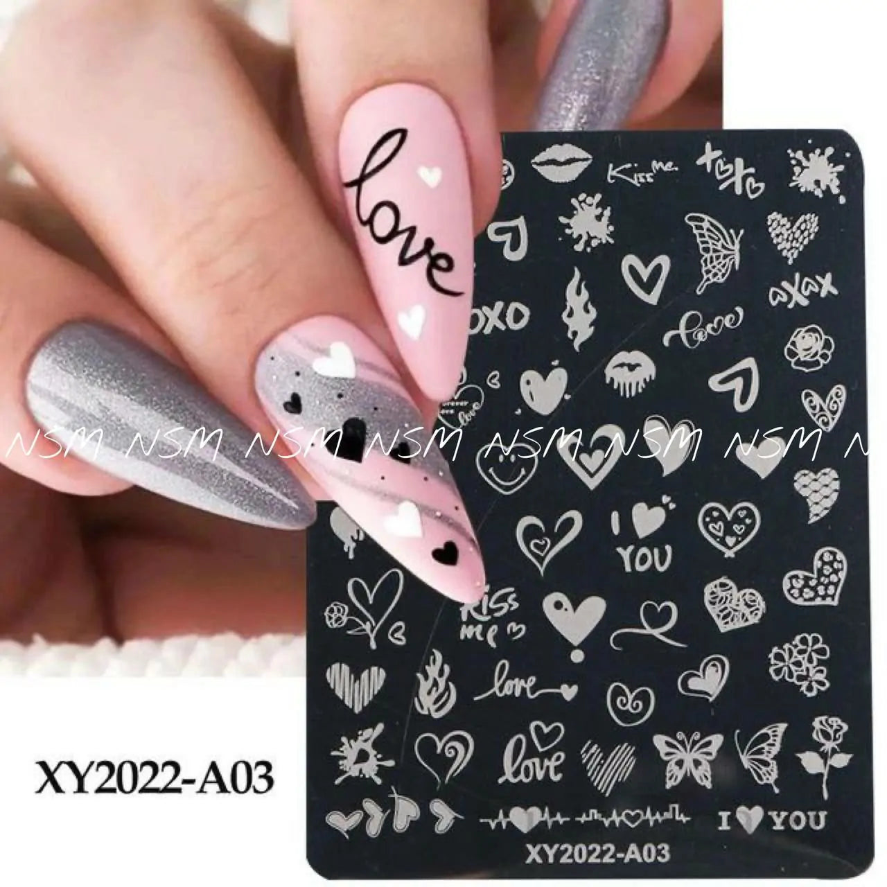 Love and Hearts Stamping Plate (XY2022-A03)