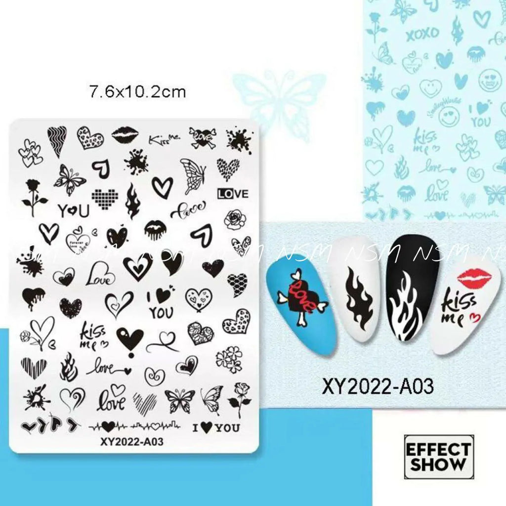 Love and Hearts Stamping Plate (XY2022-A03)