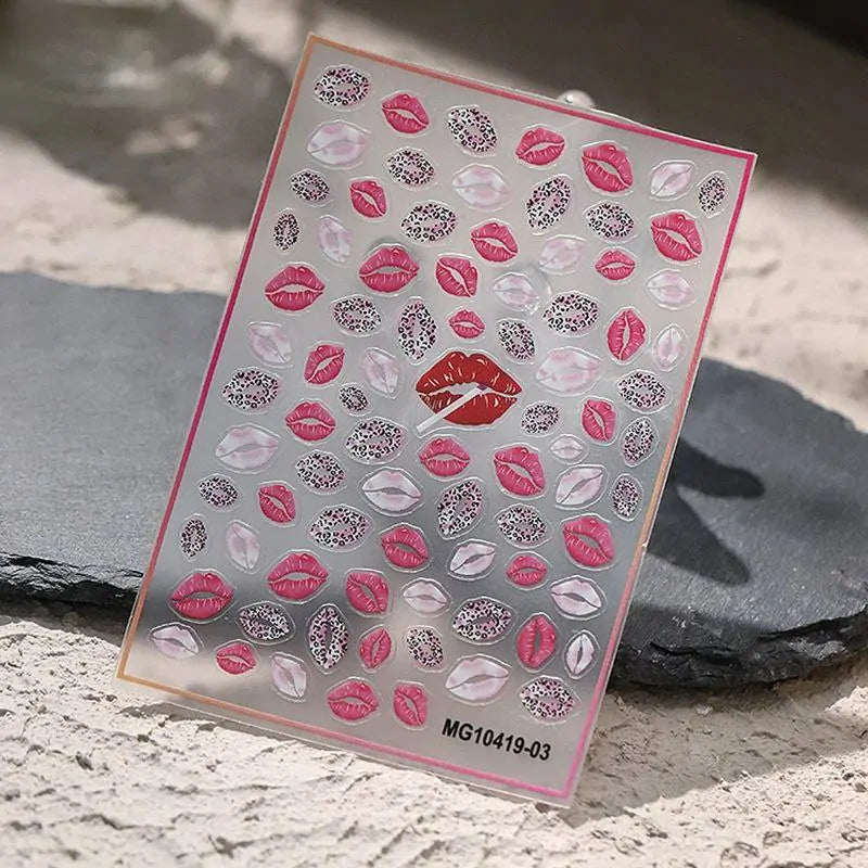 Lusciuos Lips Nail Art Sticker Sheets (MG10419-03)
