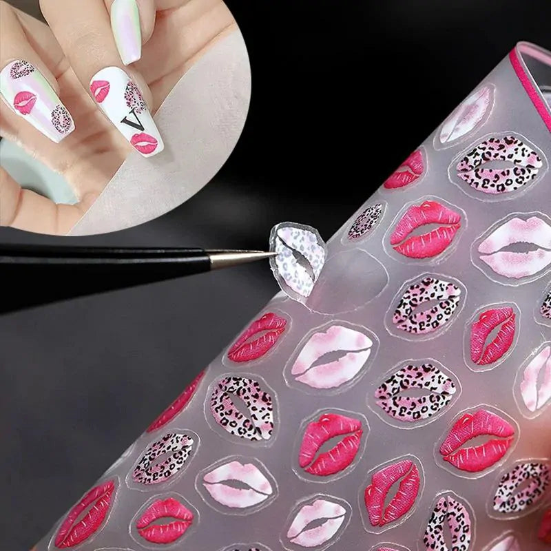 Lusciuos Lips Nail Art Sticker Sheets (MG10419-03)