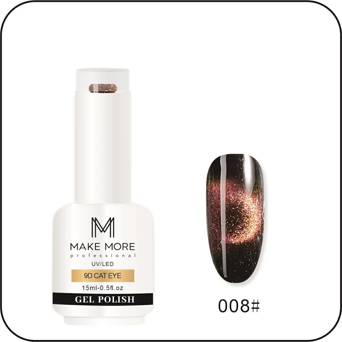 Make More 9D Cat Eye Gel Polish (15ml) 008