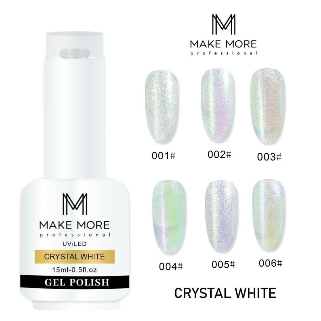 Make More Crystal White Aurora Gel Polish (15ml) 005