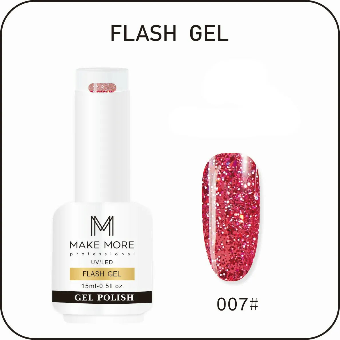 Make More Flash Glitter Gel Polish (15ml) 007