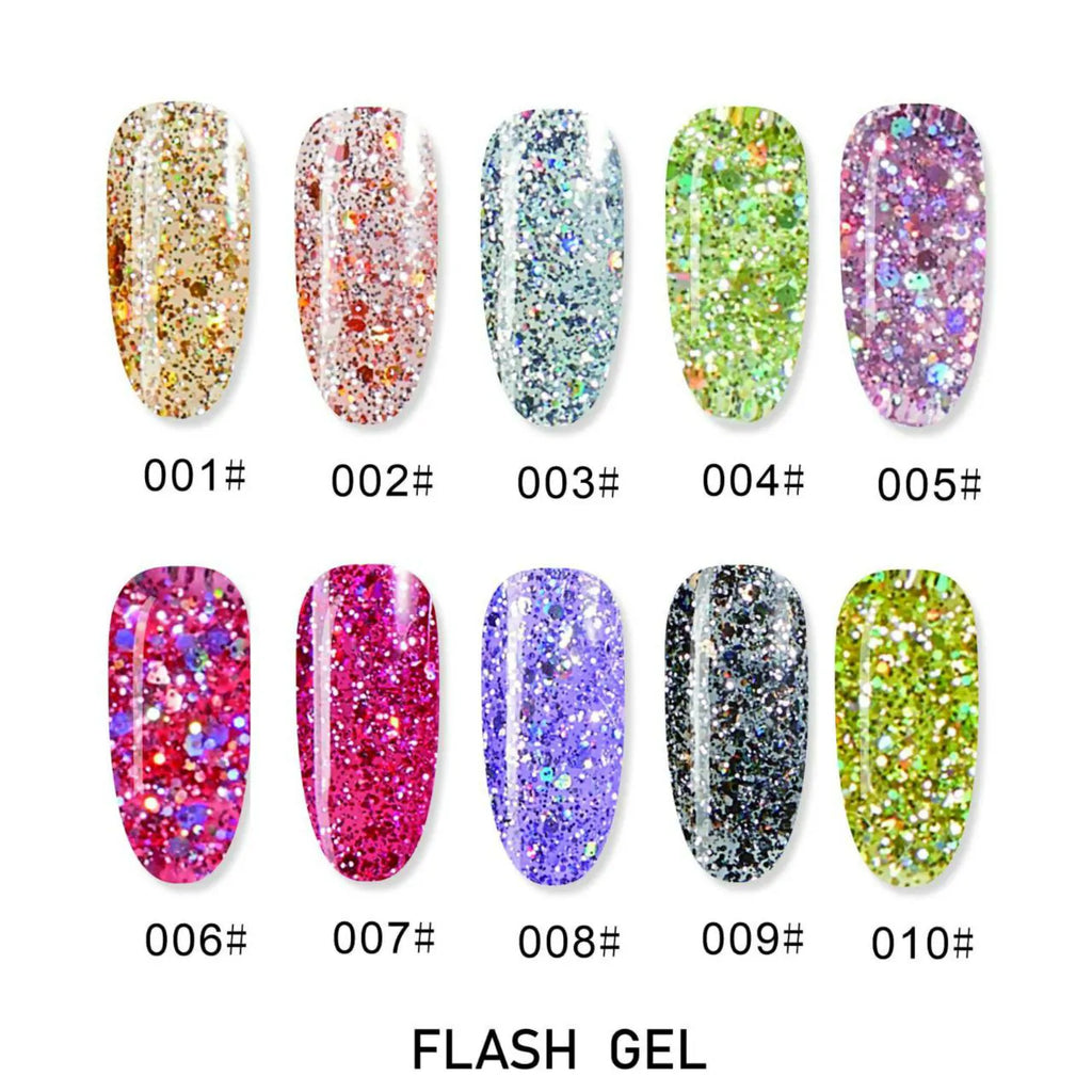 Make More Flash Glitter Gel Polish (15ml) 010