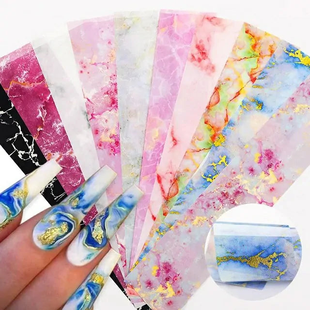Marble Print Transfer Foils Without Box
