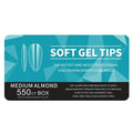 Medium Almond Soft Gel Tips Box (550 Ct)