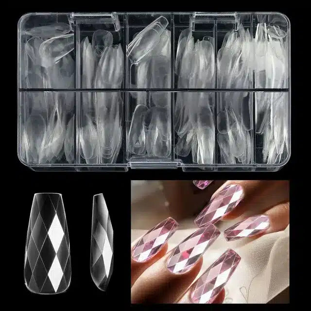 Medium Ballerina Diamond Soft Gel Nail Tips (Box Of 120 Pcs)