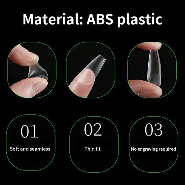 Medium Coffin Soft Gel Nail Tips (600 Pcs Box)