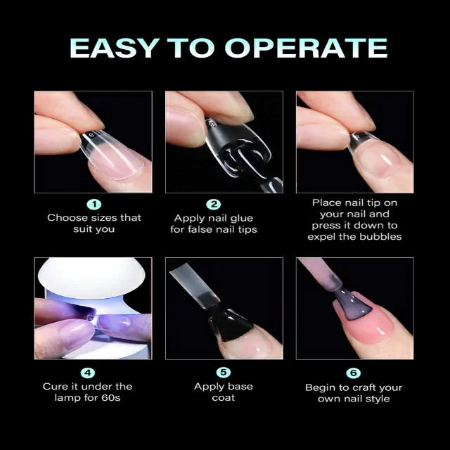 Medium Coffin Soft Gel Nail Tips (600 Pcs Box)