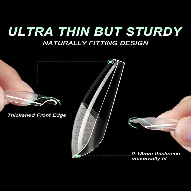 Medium Coffin Soft Gel Nail Tips (600 Pcs Box)