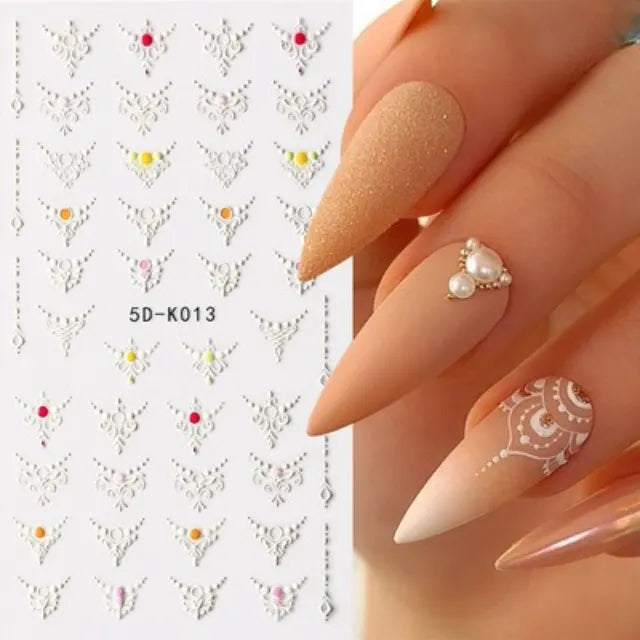 Mehandi / Necklace Style 5D Sticker Sheet (5D-K013)