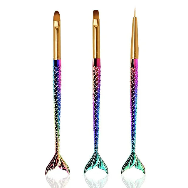 Mermaid Gel And Fine Brush (Set Of 3)