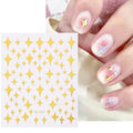 Metallic Gold Stars Nail Stickers Sheet (SO-087)