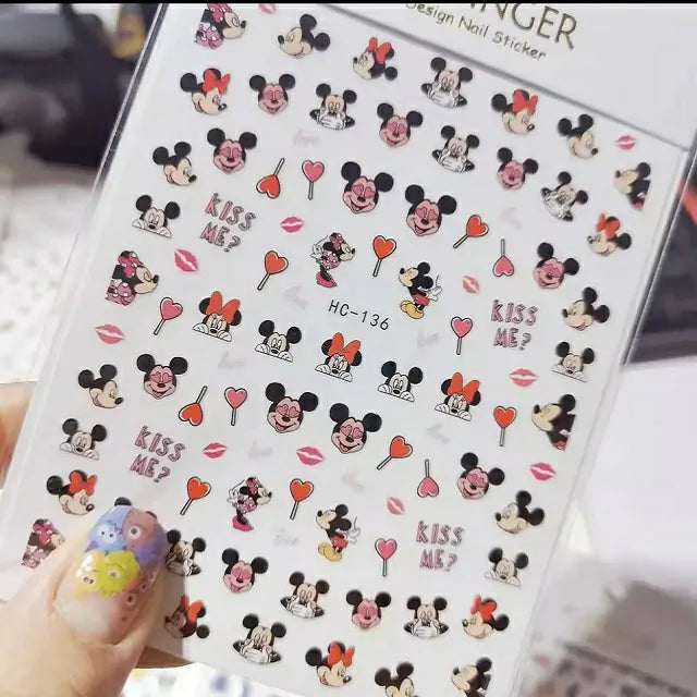 Mickey And Minnie Love Nail Stickers Sheet (HC-136)