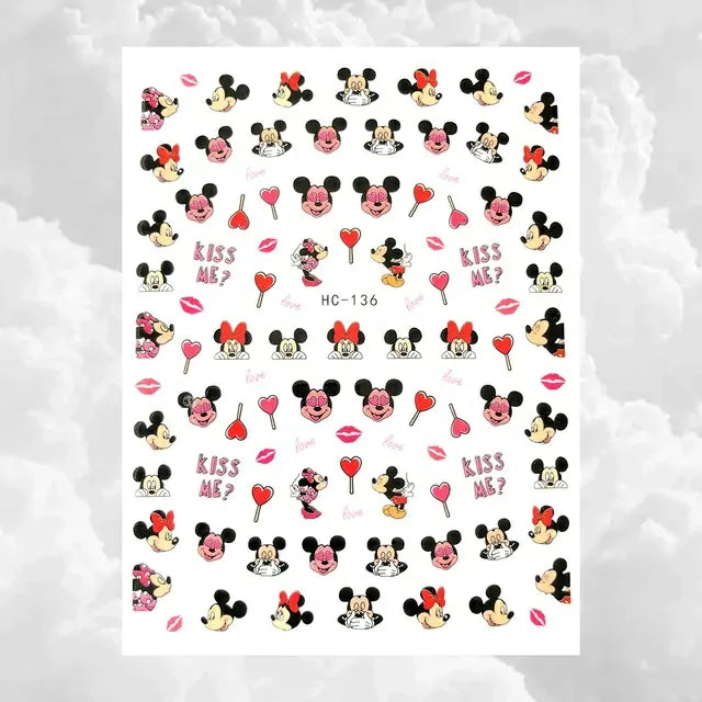 Mickey And Minnie Love Nail Stickers Sheet (HC-136)