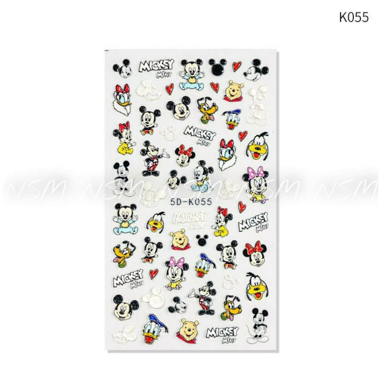 Mickey Minnie Disney 5D Sticker Sheets (5D - K055)