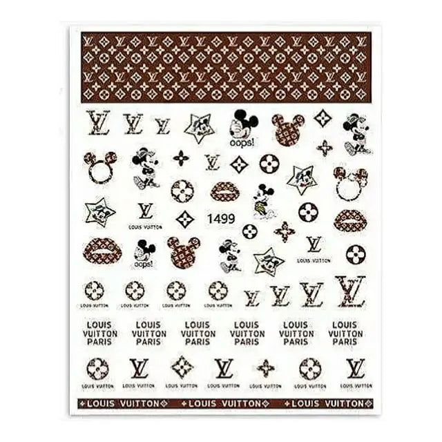 Mickey Mouse And LV Nail Stickers Sheet (1499)