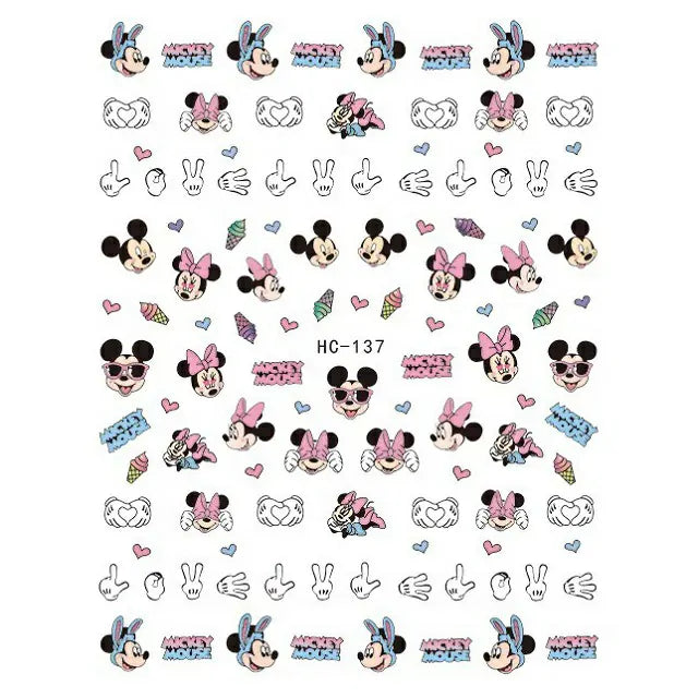 Micky Mouse Love Nail Stickers Sheet (HC-137)