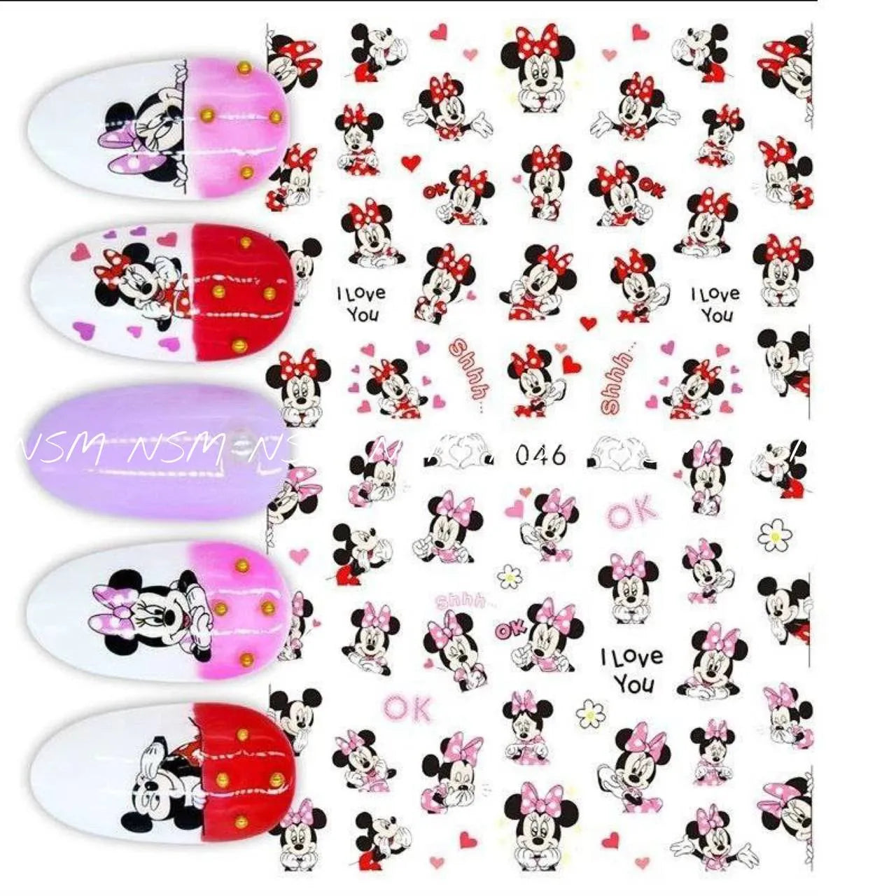 Minnie Mouse Sticker Sheet (046)