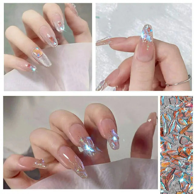 Mixed Shape Aurora Rhinestones Box (Random Color)