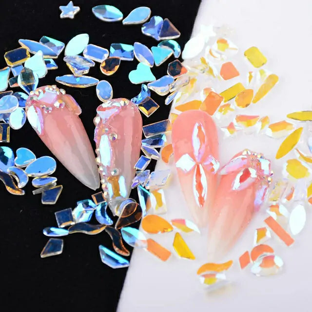 Mixed Shape Aurora Rhinestones Box (Random Color)