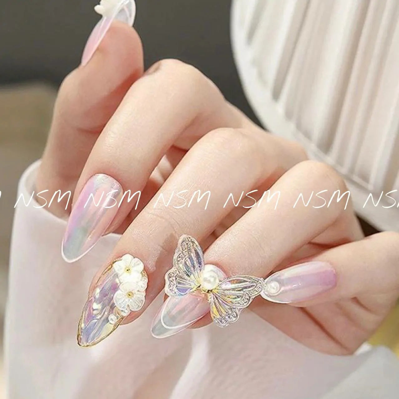 Moving Butterfly Nail Charms (Set Of 2 Pcs)