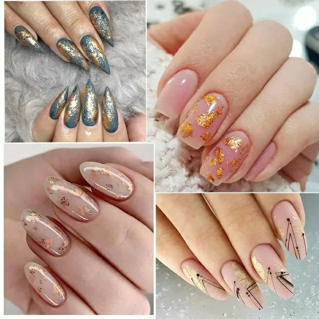 Multicolored Foil Flakes Grid
