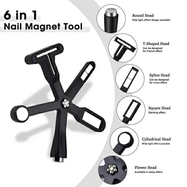 Nail Art Cat Eyes 6 In 1 Magnet