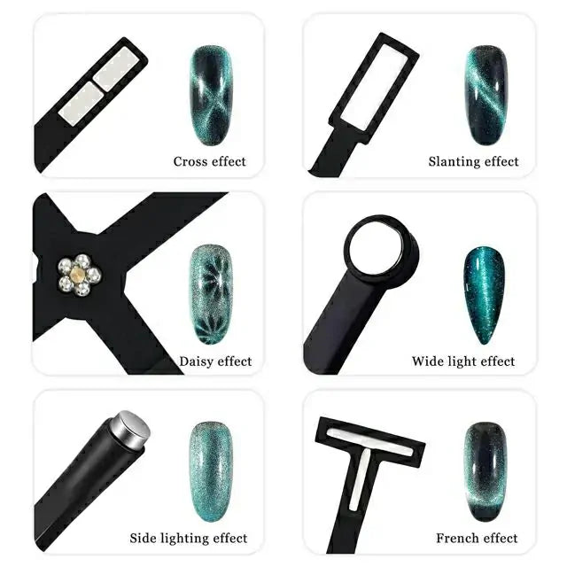 Nail Art Cat Eyes 6 In 1 Magnet