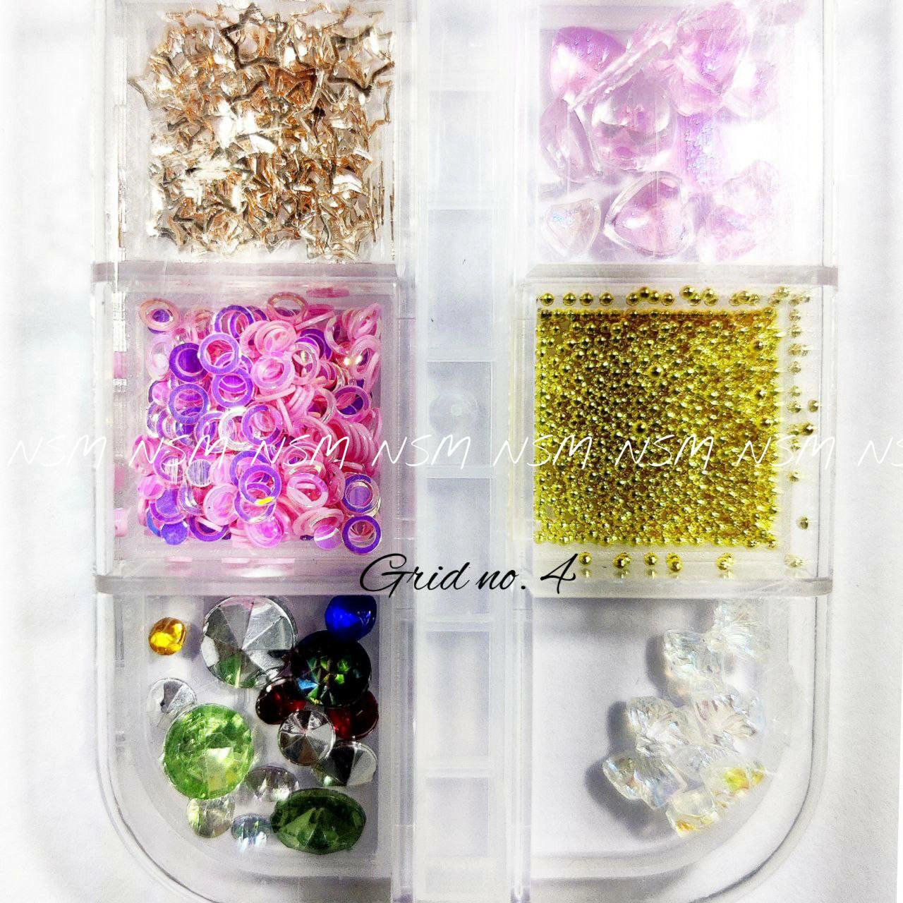 Nail Art Charms Accessories And Mylars Mix Grid 04