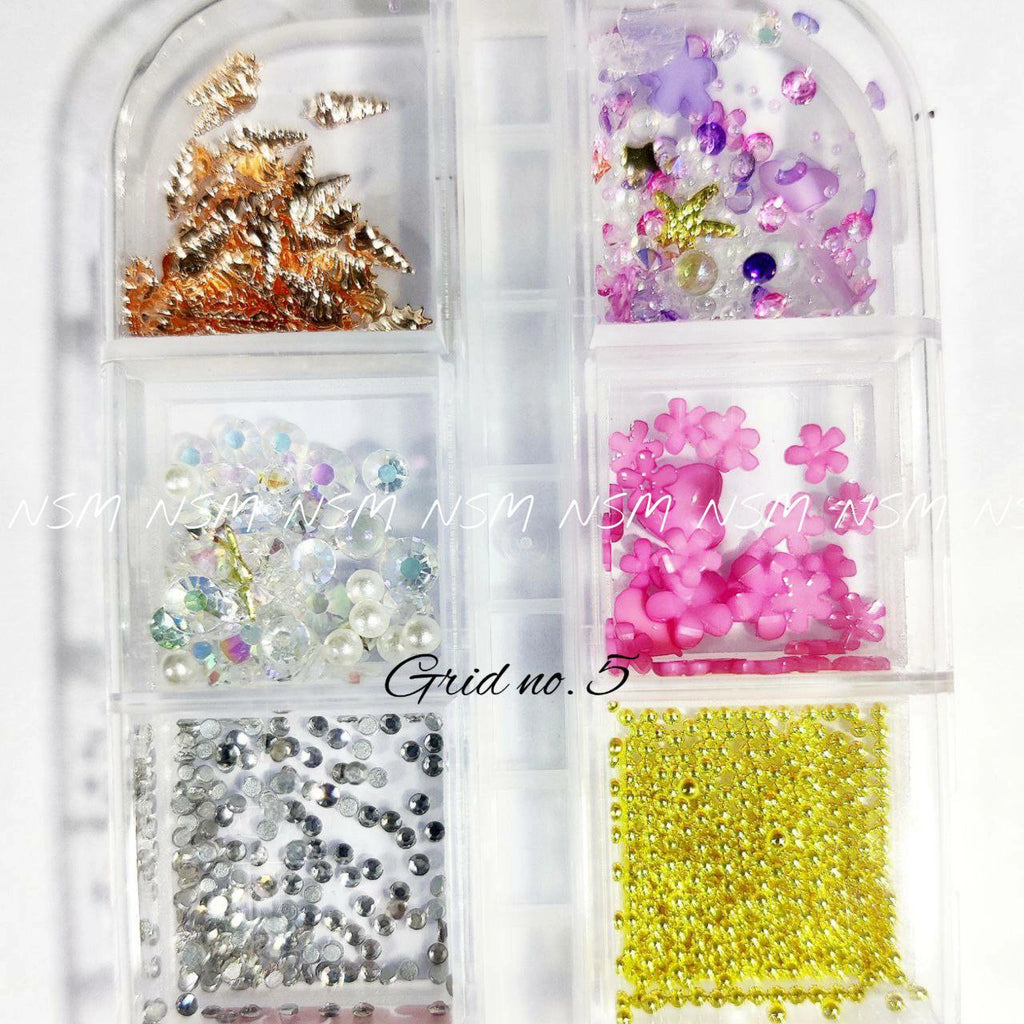 Nail Art Charms Accessories And Mylars Mix Grid 05