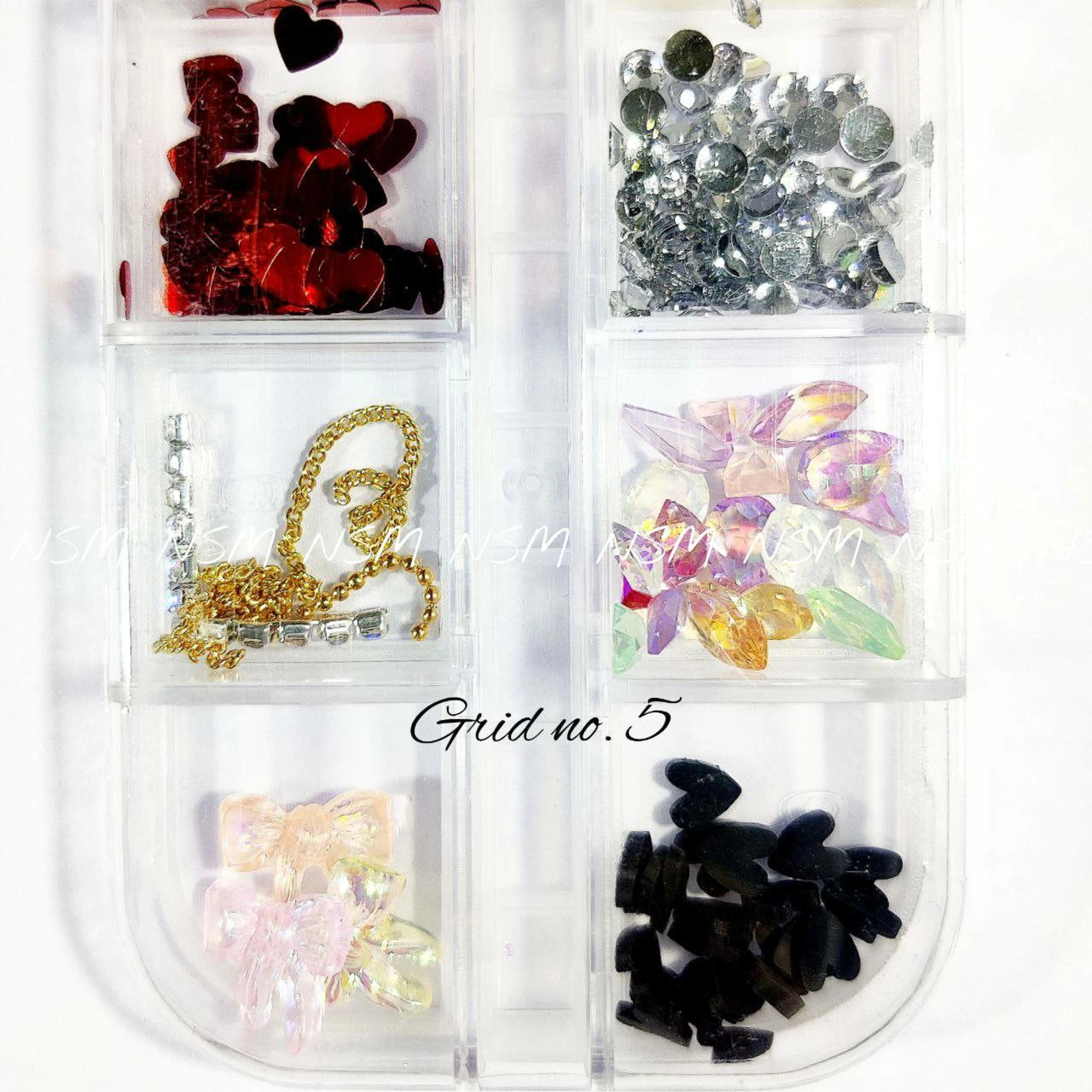 Nail Art Charms Accessories And Mylars Mix Grid 05