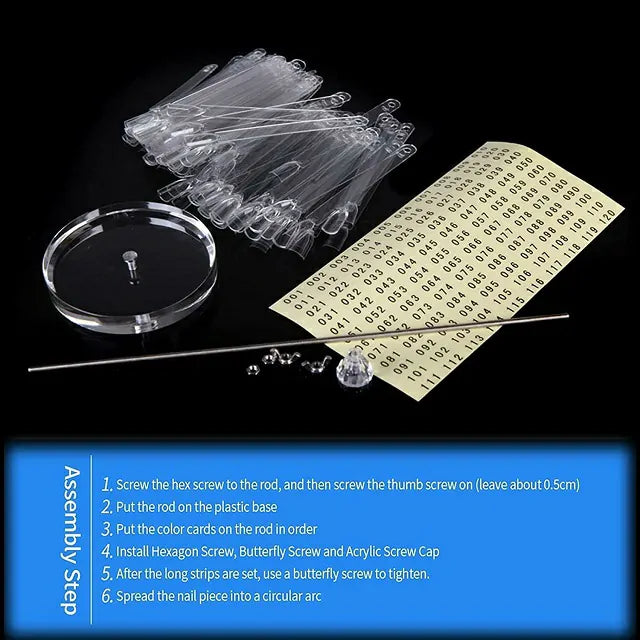 Nail Art Color Chart Spiral Stand (120 Pcs)