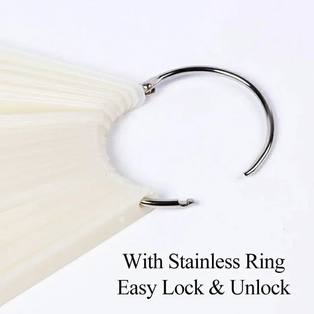Nail Art Display Swatch Sticks And Metal Ring (Pack Of 50)