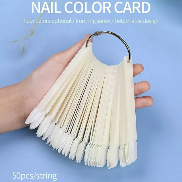 Nail Art Display Swatch Sticks And Metal Ring (Pack Of 50)