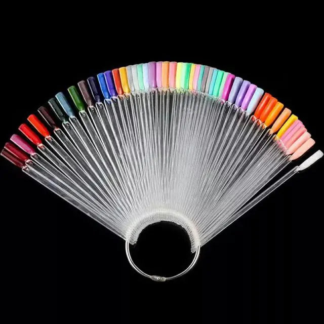 Nail Art Display Swatch Sticks And Metal Ring (Pack Of 50)