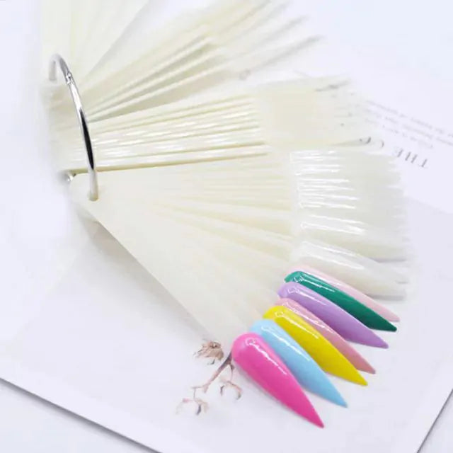 Nail Art Display Swatch Sticks And Metal Ring (Pack Of 50)