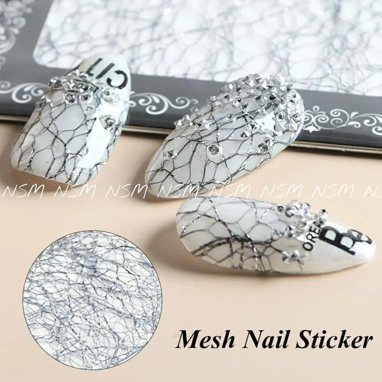Nail Art Mesh Paper Rolls (Set Of 4)