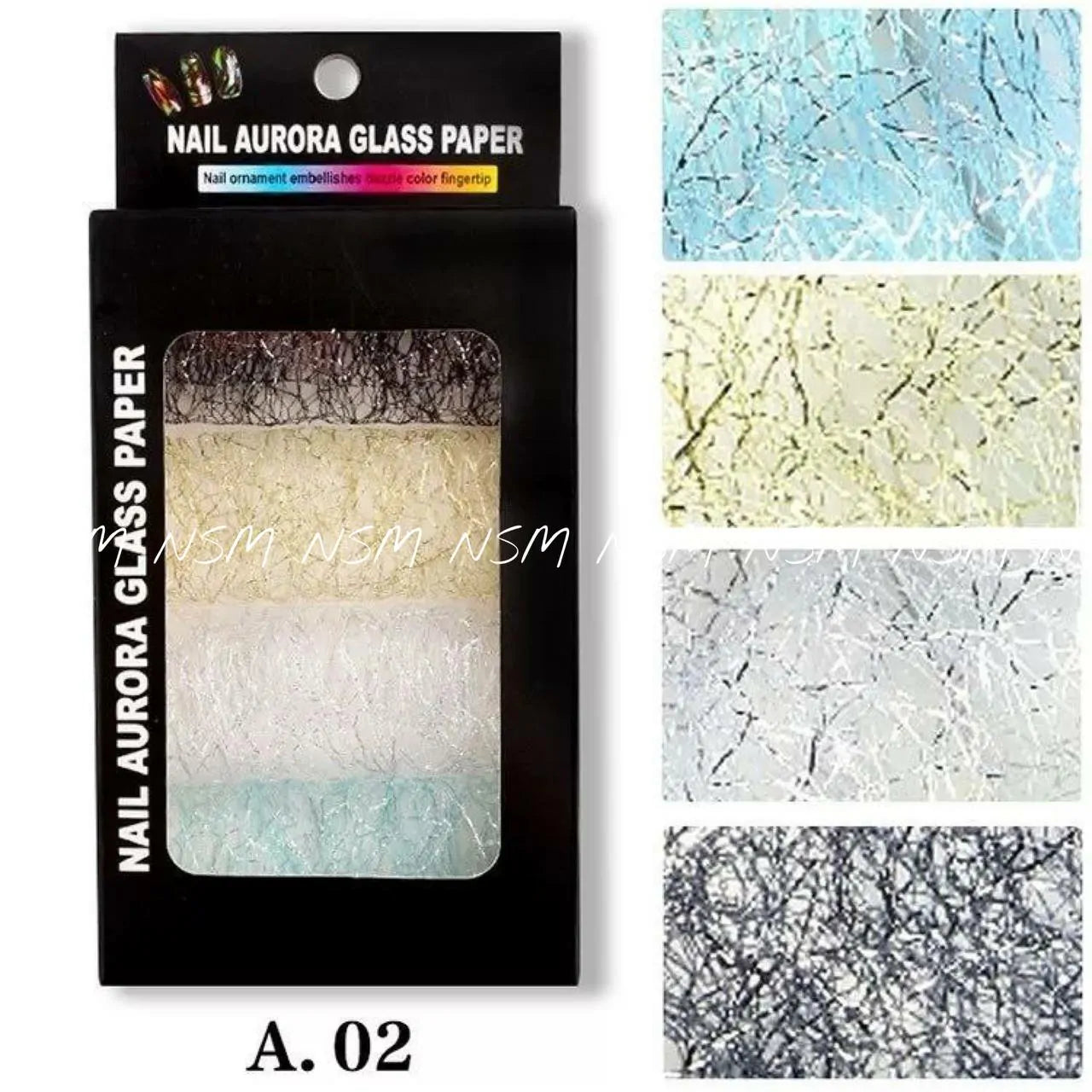 Nail Art Mesh Paper Rolls (Set Of 4)