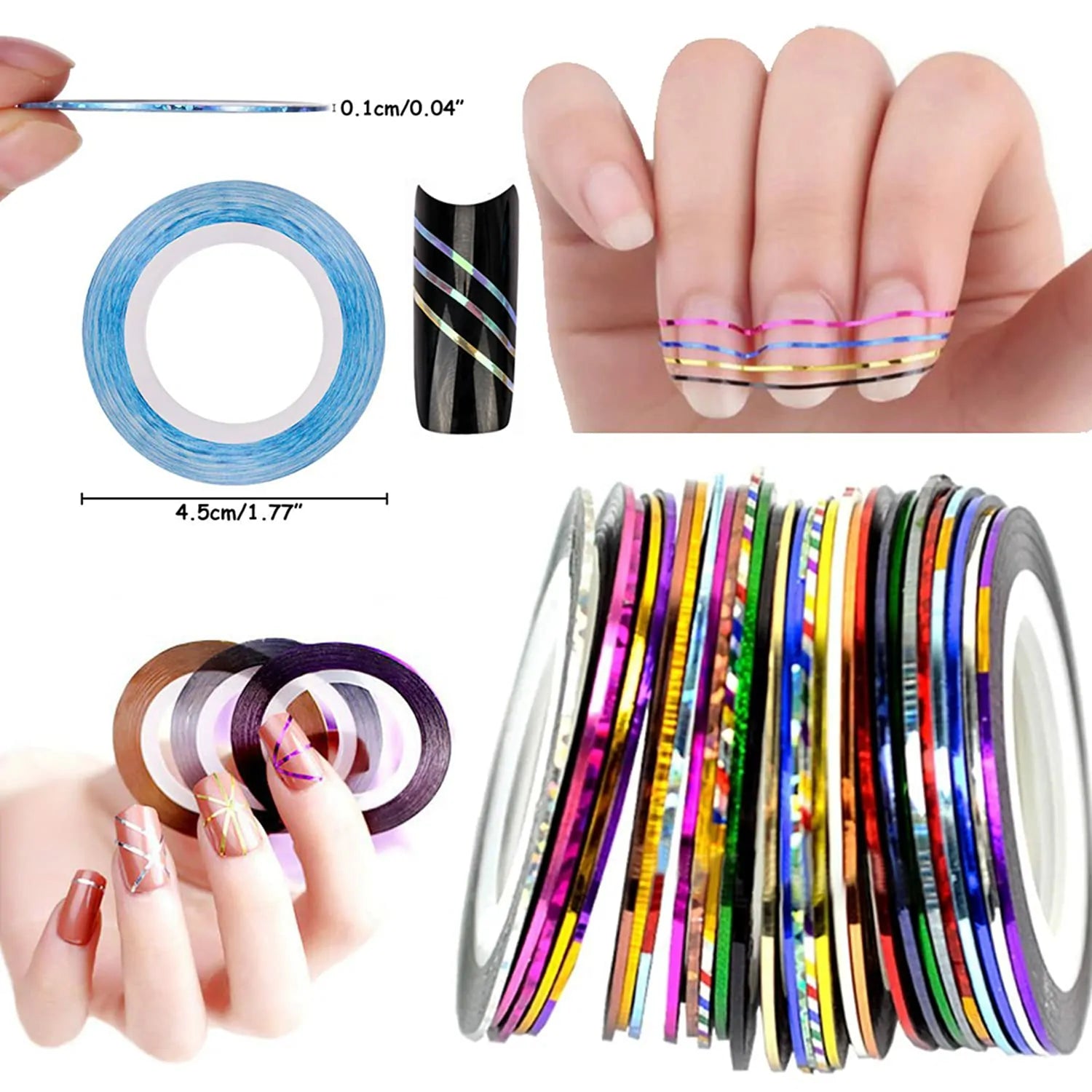 Nail Striping Tapes (Pack Of 30)