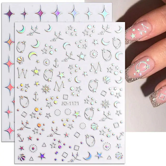 Night Sky Constellations Nail Stickers Sheet (JO-1171)