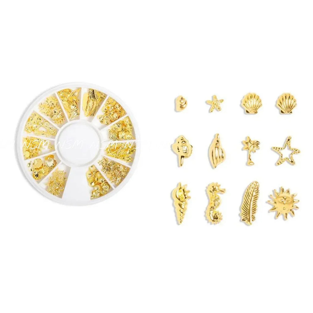 Beach Themed Nail Accessories Wheel