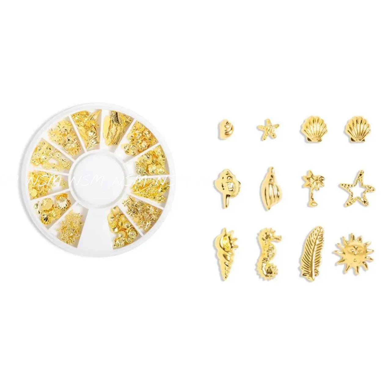 Beach Themed Nail Accessories Wheel